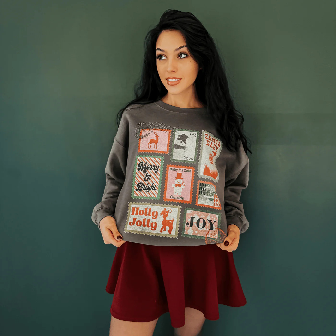 Santa's Stamp Collection Sweatshirt | Mountain Moverz