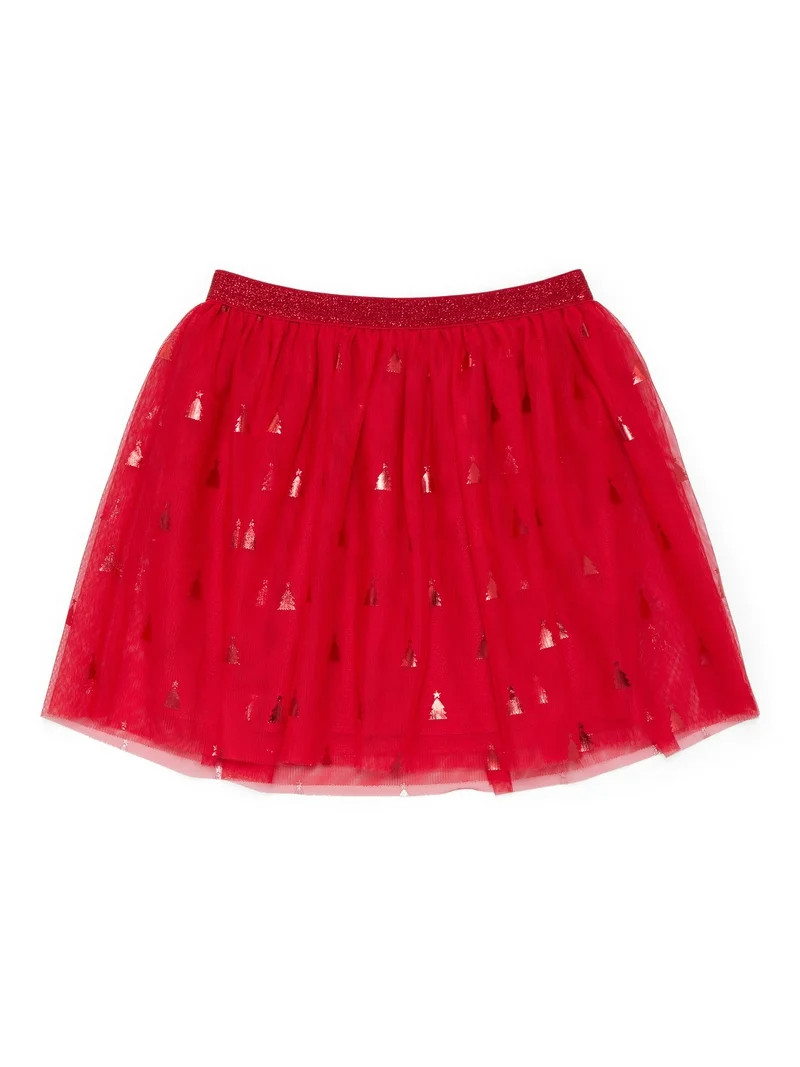 Holiday Time Girls Christmas Mesh Tutu Skirt, Sizes 4-18 | Walmart (US)