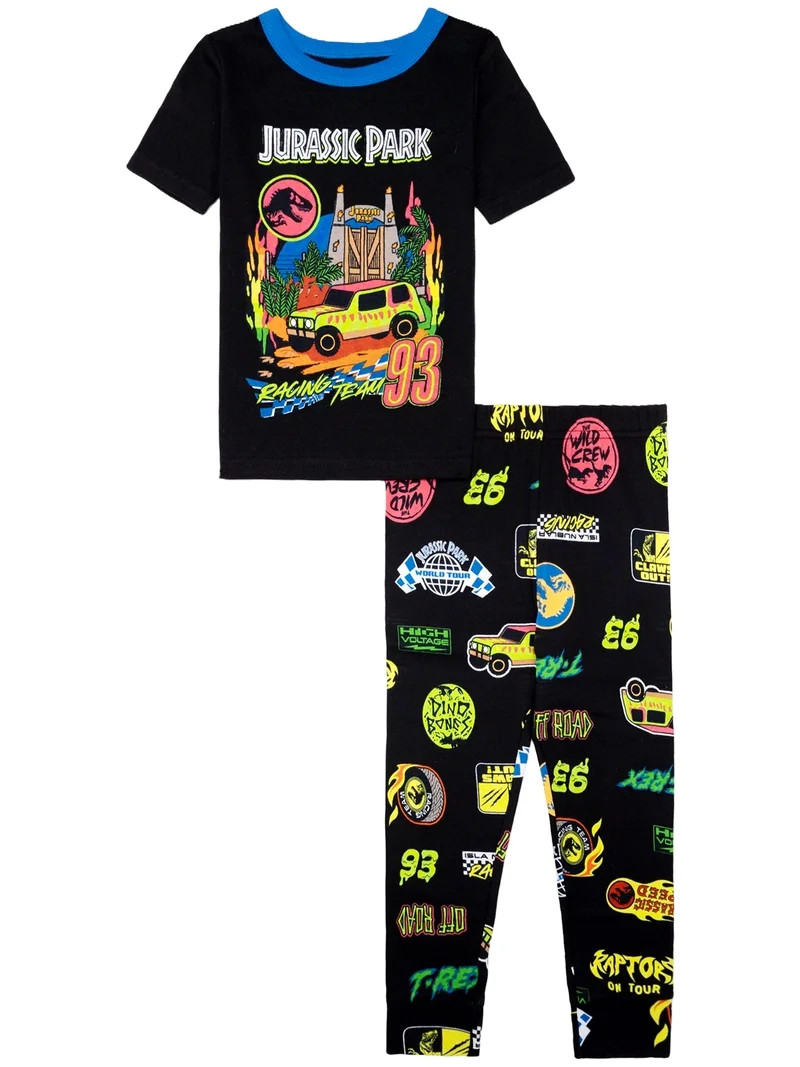 Jurassic Park 2-Piece Short Sleeve and Pant Pajama Set, 4-12 | Walmart (US)