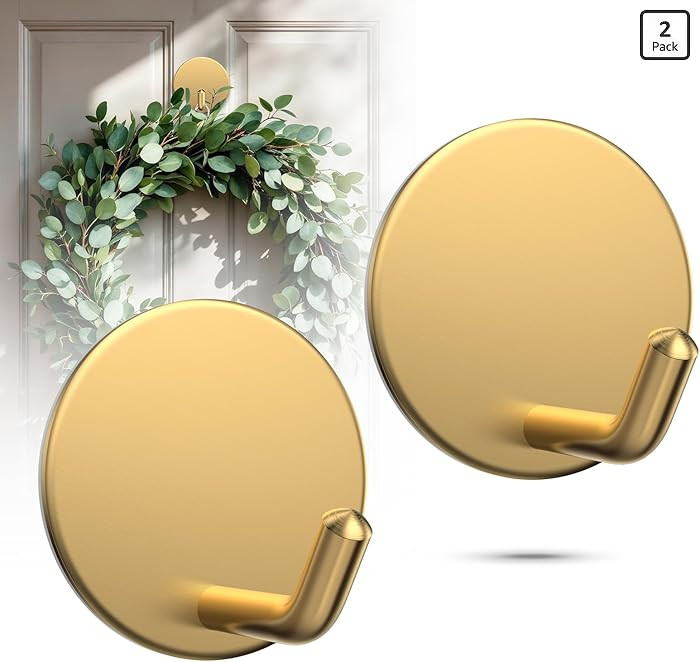 OUTXE Adhesive Wreath Hanger, Heavy Duty Reef Hook | for Front Door Glass Window | for Christmas/... | Amazon (US)