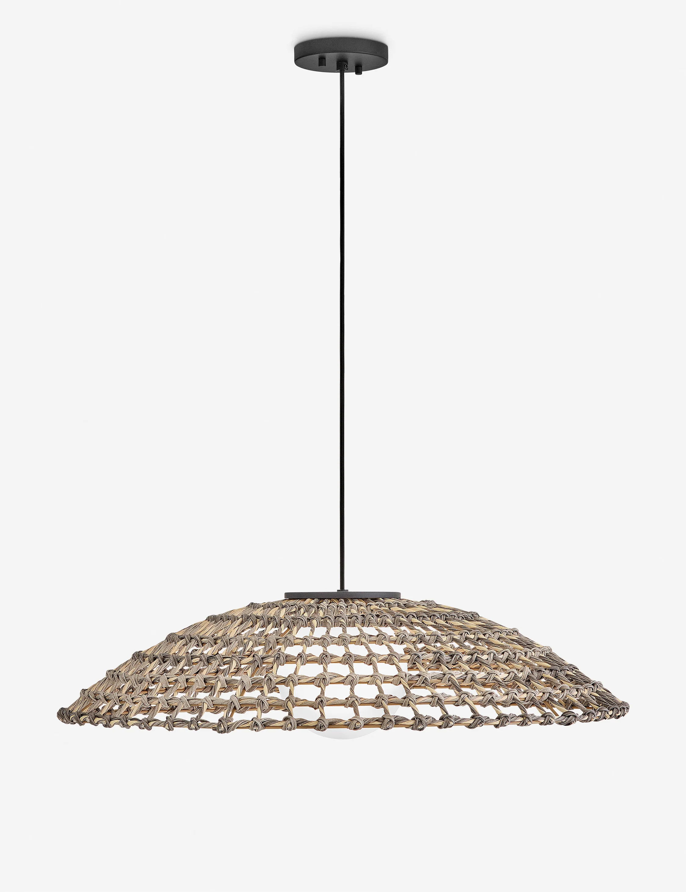 Dejana Outdoor Pendant Light, Black, 30"Dia | Lulu and Georgia 