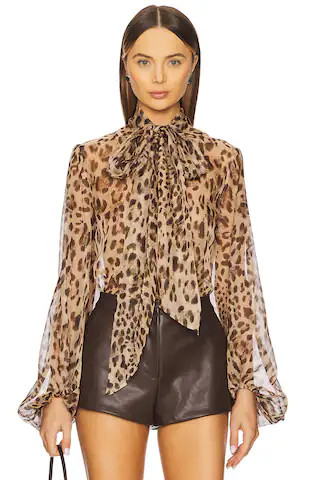 Bardot Solace Blouse in Brown. - size 2 | Revolve Clothing (Global)