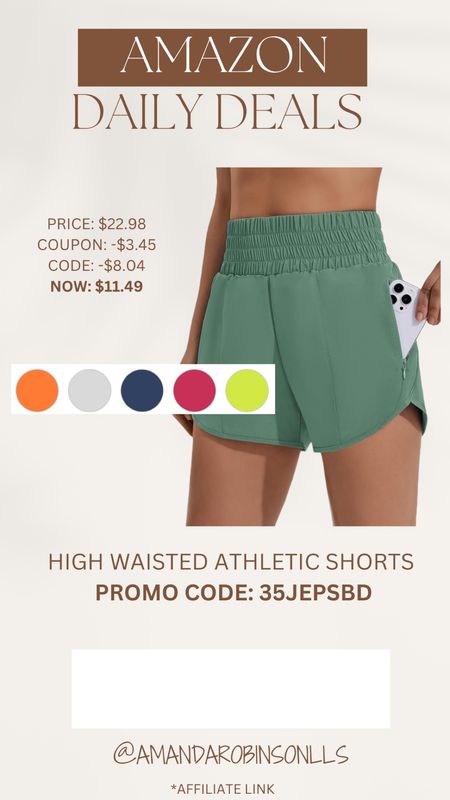 Amazon Daily Deals
High waisted athletic shorts 

#LTKActive #LTKFindsUnder50 #LTKSaleAlert