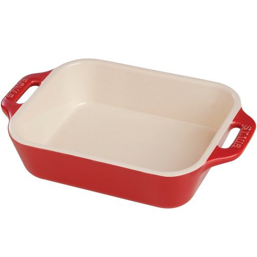 Staub Ceramic 13-inch x 9-inch Rectangular Baking Dish - Cherry | Amazon (US)
