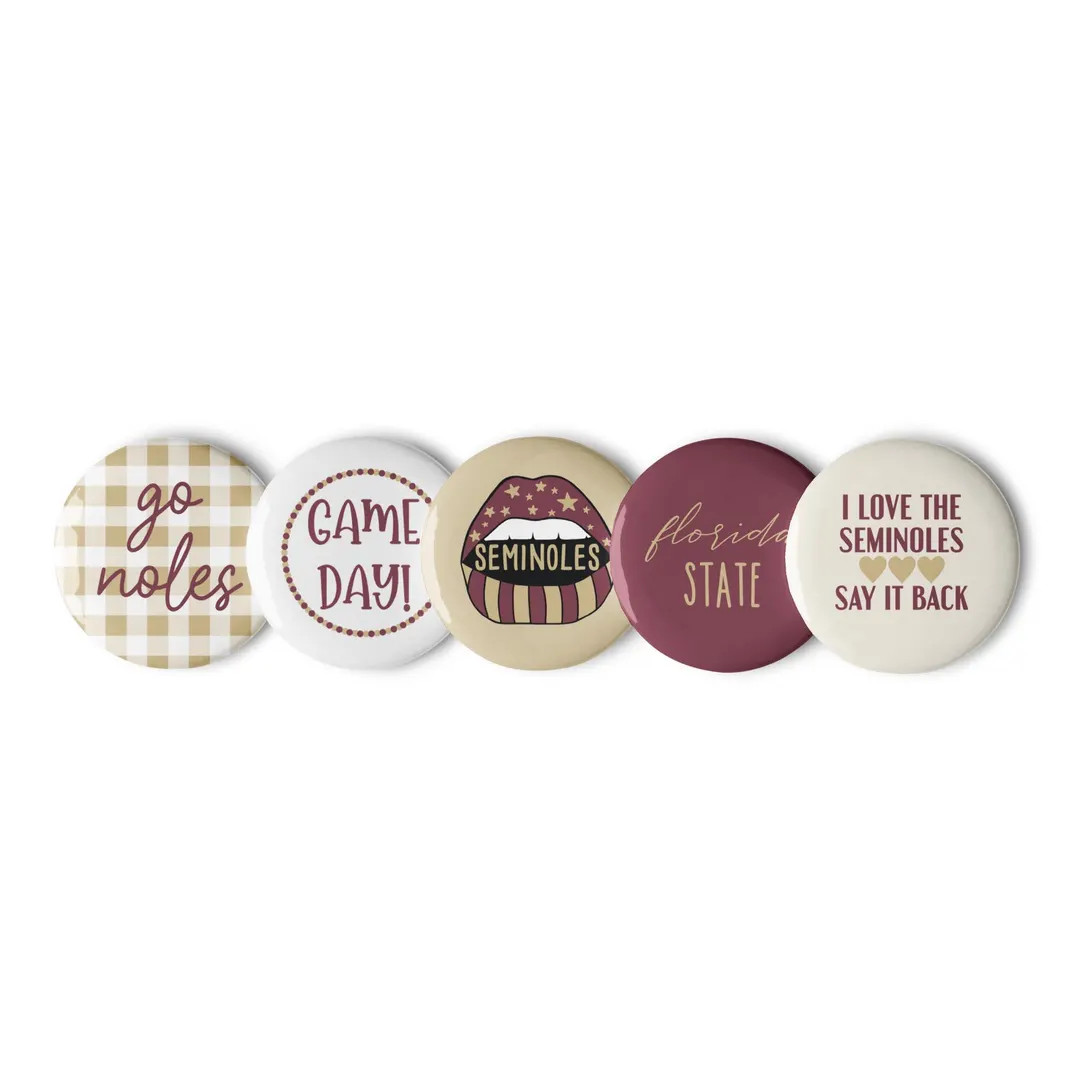 Go Seminoles Pin Buttons- Gameday, Pins, Football, Football Pins, College Football Pins, Seminole... | Etsy (US)