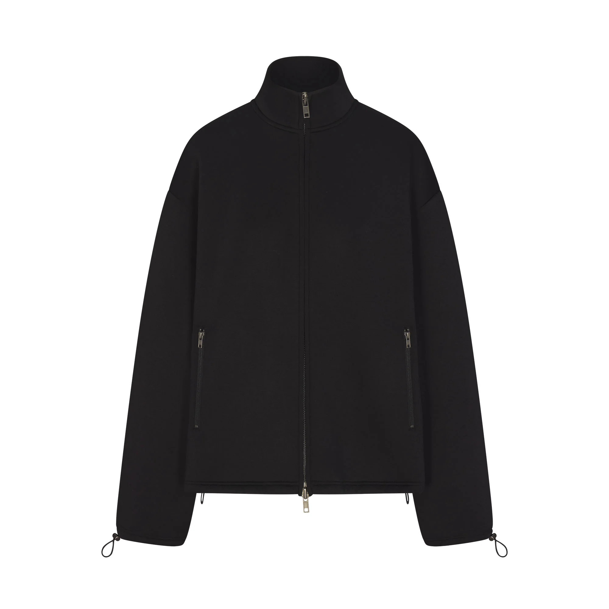 NEOPRENE OUTERWEAR OVERSIZED MOCK NECK JACKET | OBSIDIAN | SKIMS | SKIMS (US)