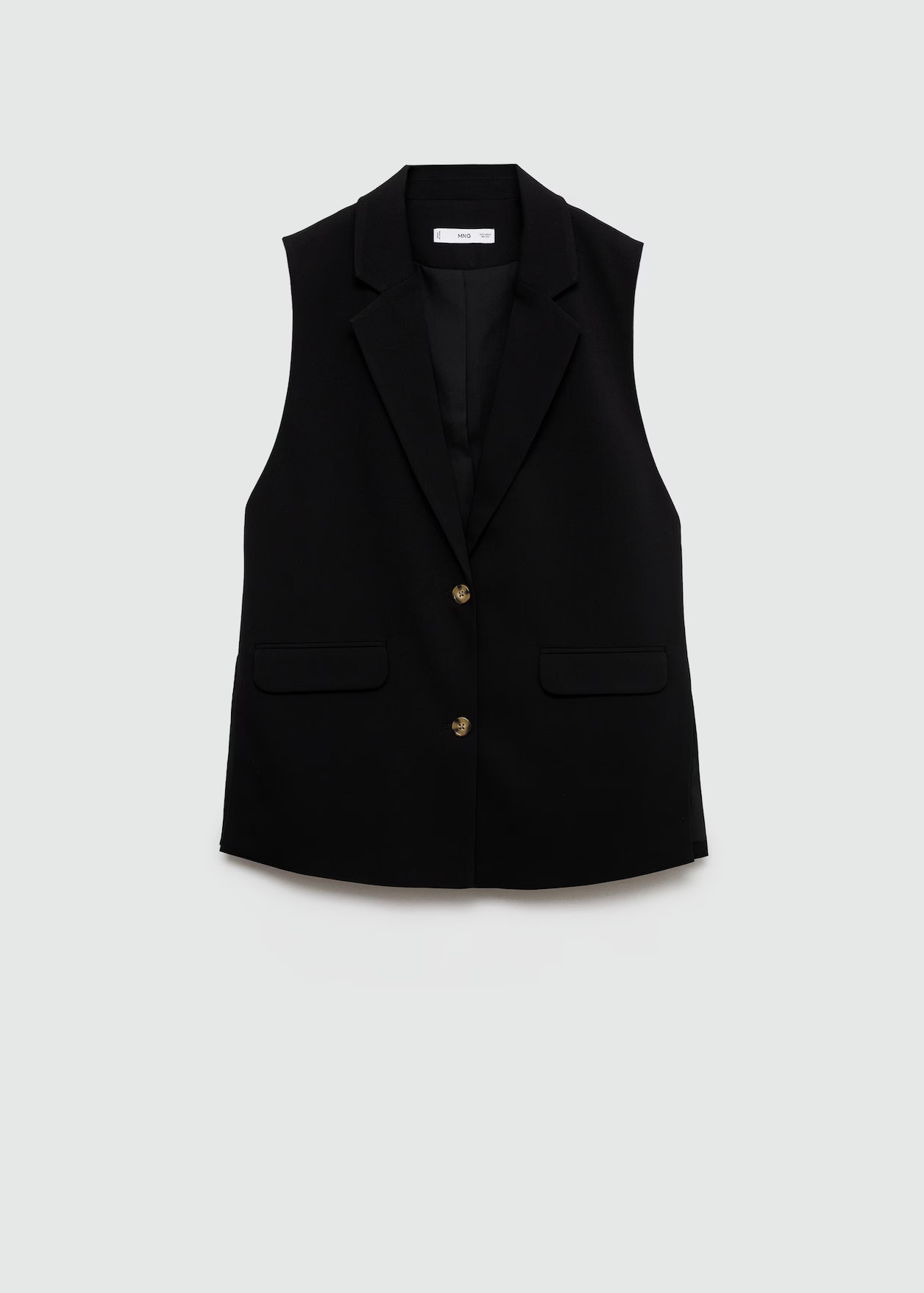 Long gilet with openings - Woman | MANGO United Kingdom | MANGO (UK)