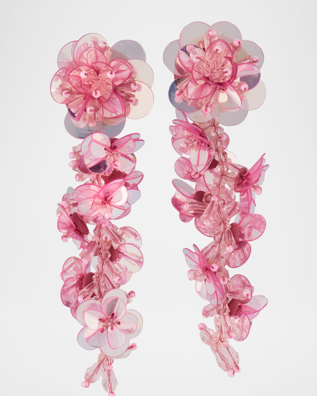 Sequin Flower Drop Earrings | Neiman Marcus