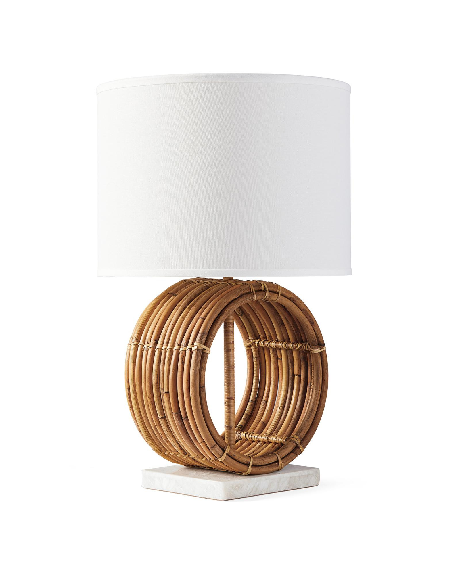 Freeport Rattan Bedside Table Lamp | Serena and Lily