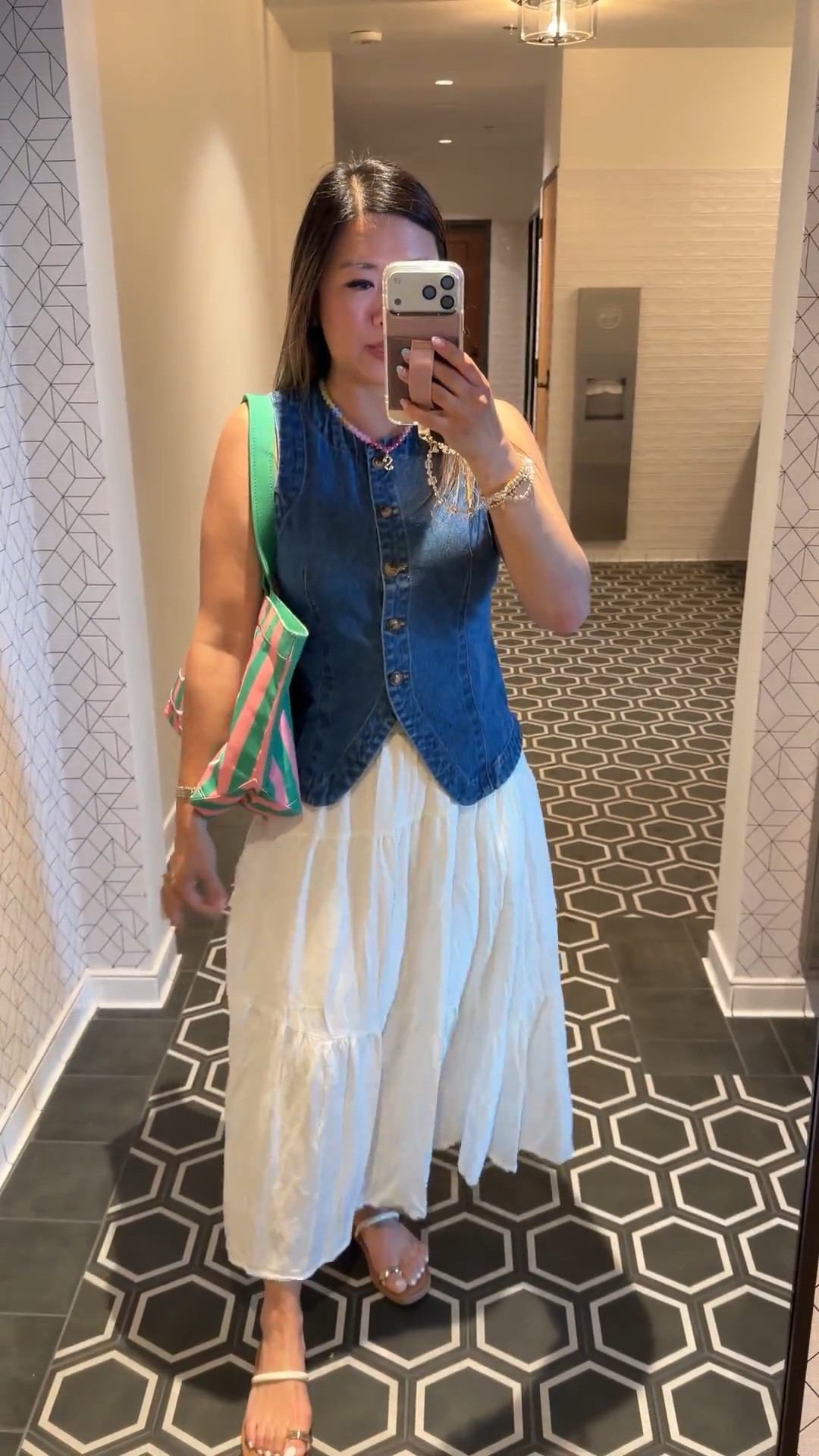 Summer outfit of the day

Vest: Medium
Skirt: Small
Custom Striped Tote (Medium) and Pouch

Summer outfit, outfit inspo, Amazon fashion, denim vest, tcs, trending

#LTKootd #LTKPetite #LTKSeasonal