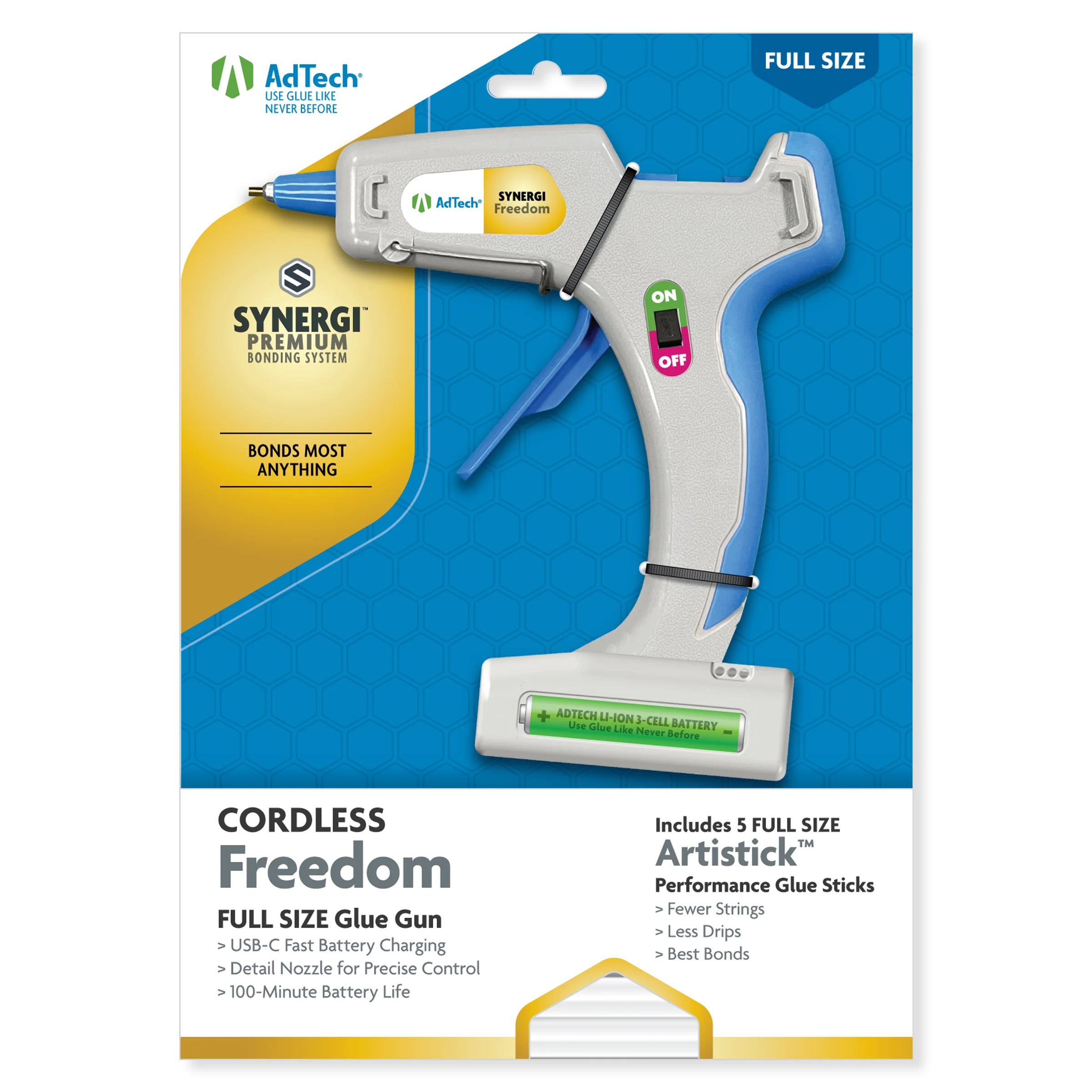 AdTech Cordless Freedom Rechargeable Glue Gun - Full Size - Walmart.com | Walmart (US)