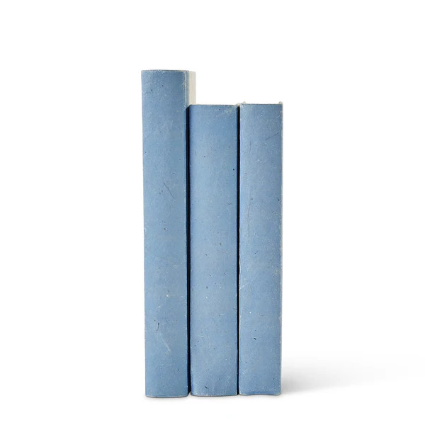 French Blue Parchment Decorative Books | Caitlin Wilson Design