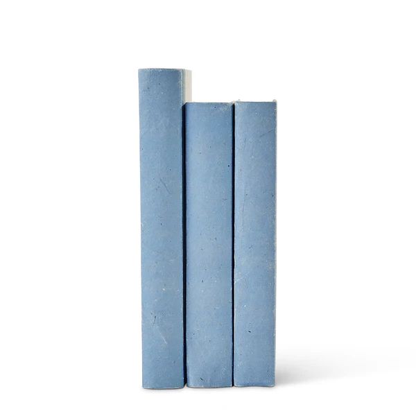 French Blue Parchment Decorative Books | Caitlin Wilson Design