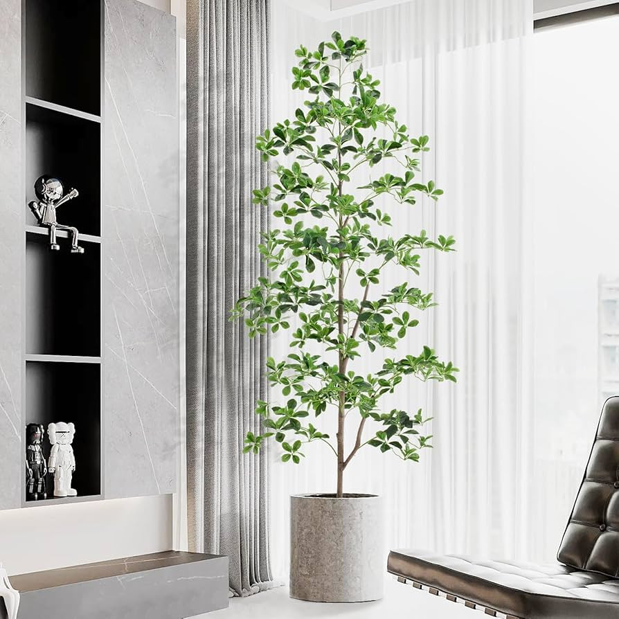 7ft Tall Artificial Black Olive Tree with 1260 Lifelike Leaves, Tall Fake Greenery Olive Silk Pla... | Amazon (US)