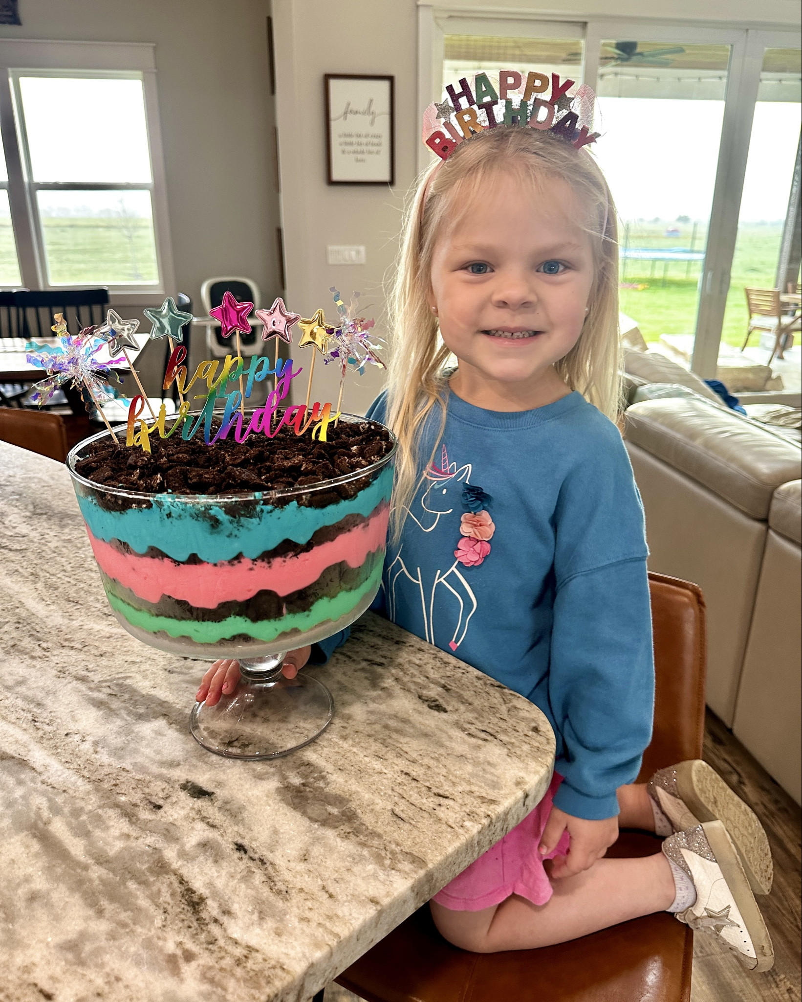 Celebrated her 5th Birthday this weekend and sharing this fun dirt cake recipe below! 

The Best Dirt Cake EVER!! 😋 

INGREDIENTS
2 small boxes instant vanilla pudding
1 8oz block cream cheese
1 cup confectioners sugar
1 stick butter
3 cups milk
1 12oz container Cool Whip (regular/light)
1-1/2 packages Oreo cookies

INSTRUCTIONS
Grind cookies using a food processor until crumbly and set aside.
Mix pudding and milk and let settle in the fridge at least 10 minutes.
Mix cream cheese, butter, and confectioners sugar. Add in pudding mixture and combine until smooth.
Fold in Cool Whip until everything is combined.
Layer bottom of trifle dish with a layer of cookie crumbs. Follow with pudding mixture, alternating with cookies until everything is used up. Decorate as desired, serve and enjoy!

Dirt Cake | Dessert Recipe | Birthday Girl | five year old | LTK Recipe 

#LTKFamily #LTKKids #LTKHome