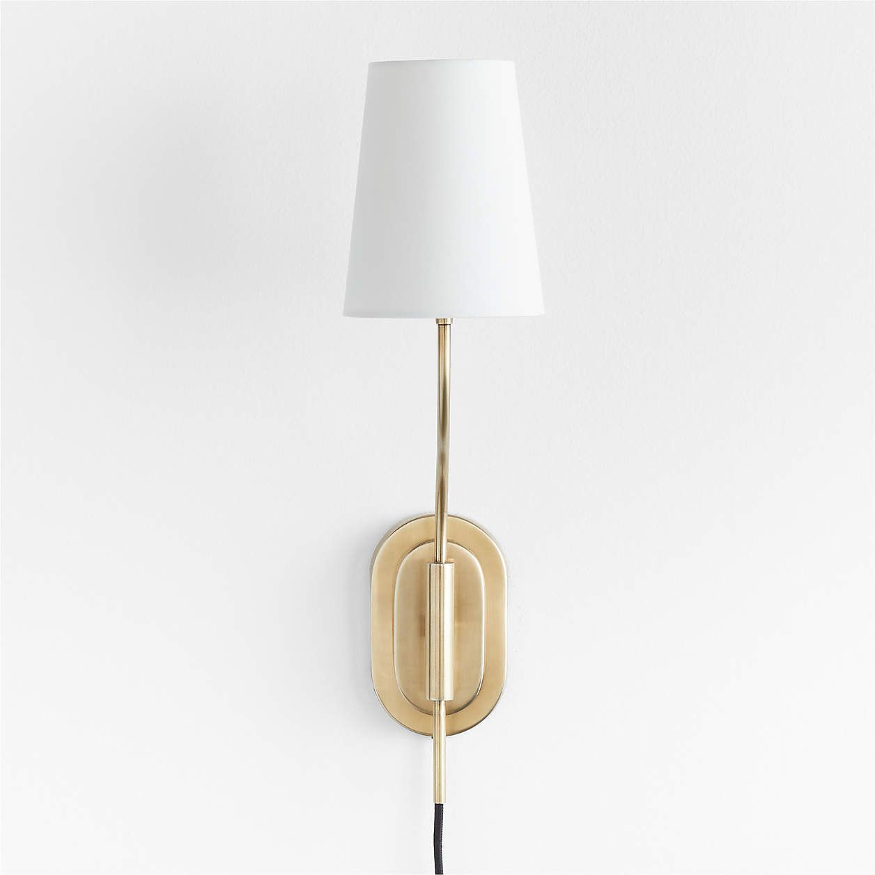 Seguin Single-Light Brushed Sconce | Crate & Barrel | Crate & Barrel