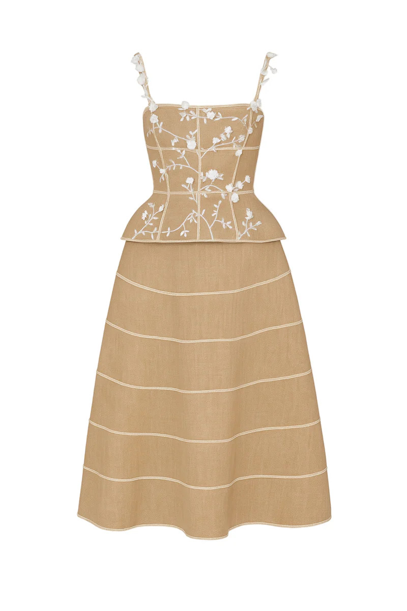 GIOVANNA A-LINE SQUARE NECK TWEED MIDI SET | ROSEE DE MARTIN | CULT MIA | CULT MIA UK LTD