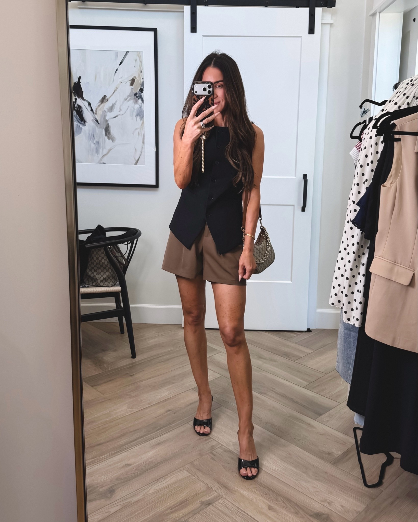 Summer night out, outfit of the night, what I wore …dinner with the fam for Hartley’s bday 
Vest and shorts  sz small
Heels tts ..I always sz up 1/2 sz for comfort but didn’t need to here 
@Express @Steve Madden US

#LTKootd #LTKOver40 #LTKSeasonal