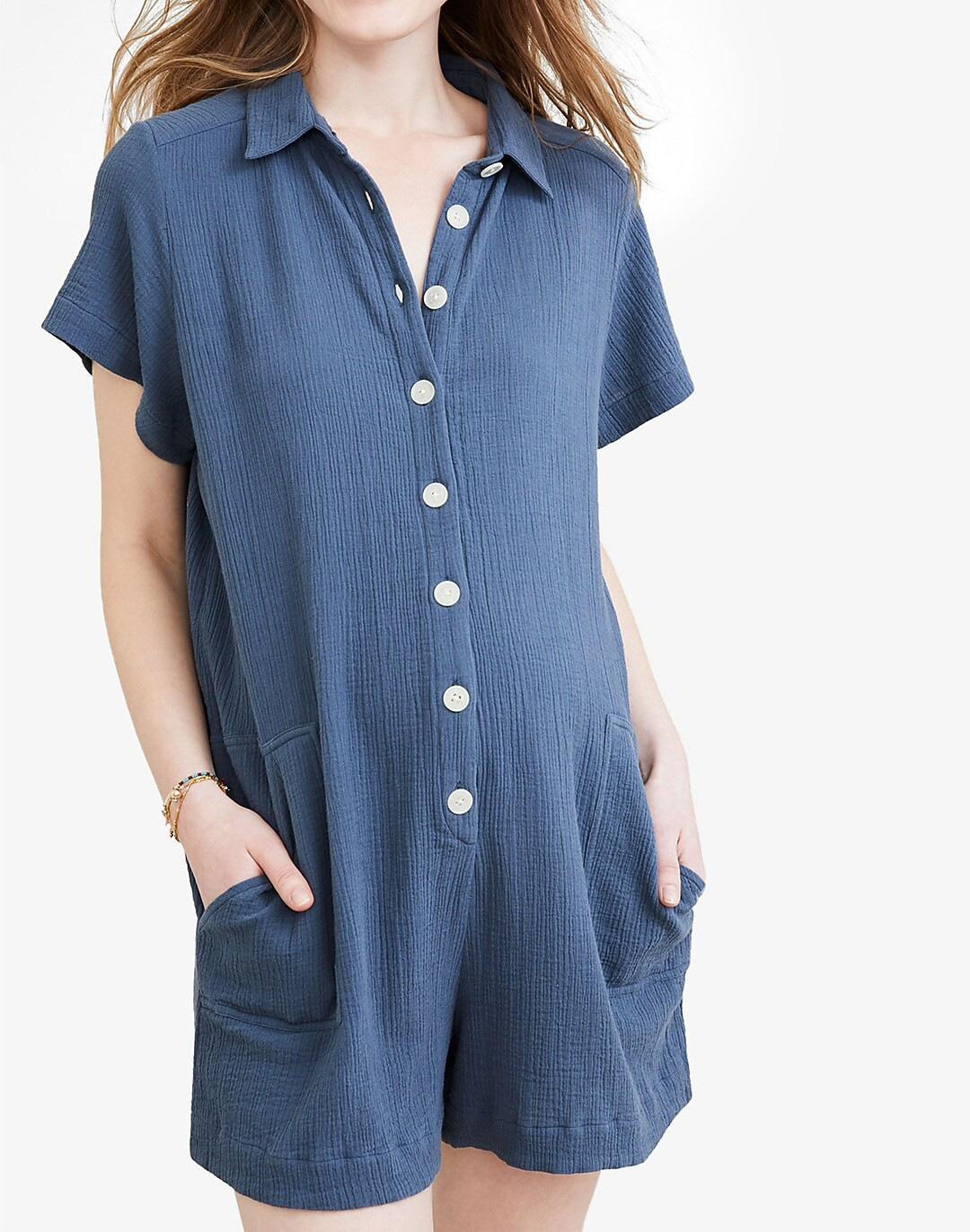 HATCH Collection® Maternity Lenora Romper | Madewell