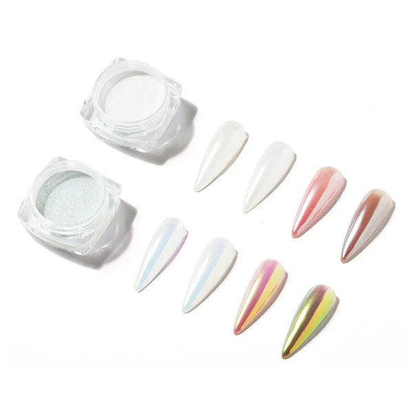White Pearl Neon Mermaid Chrome Powder | Modelones.com