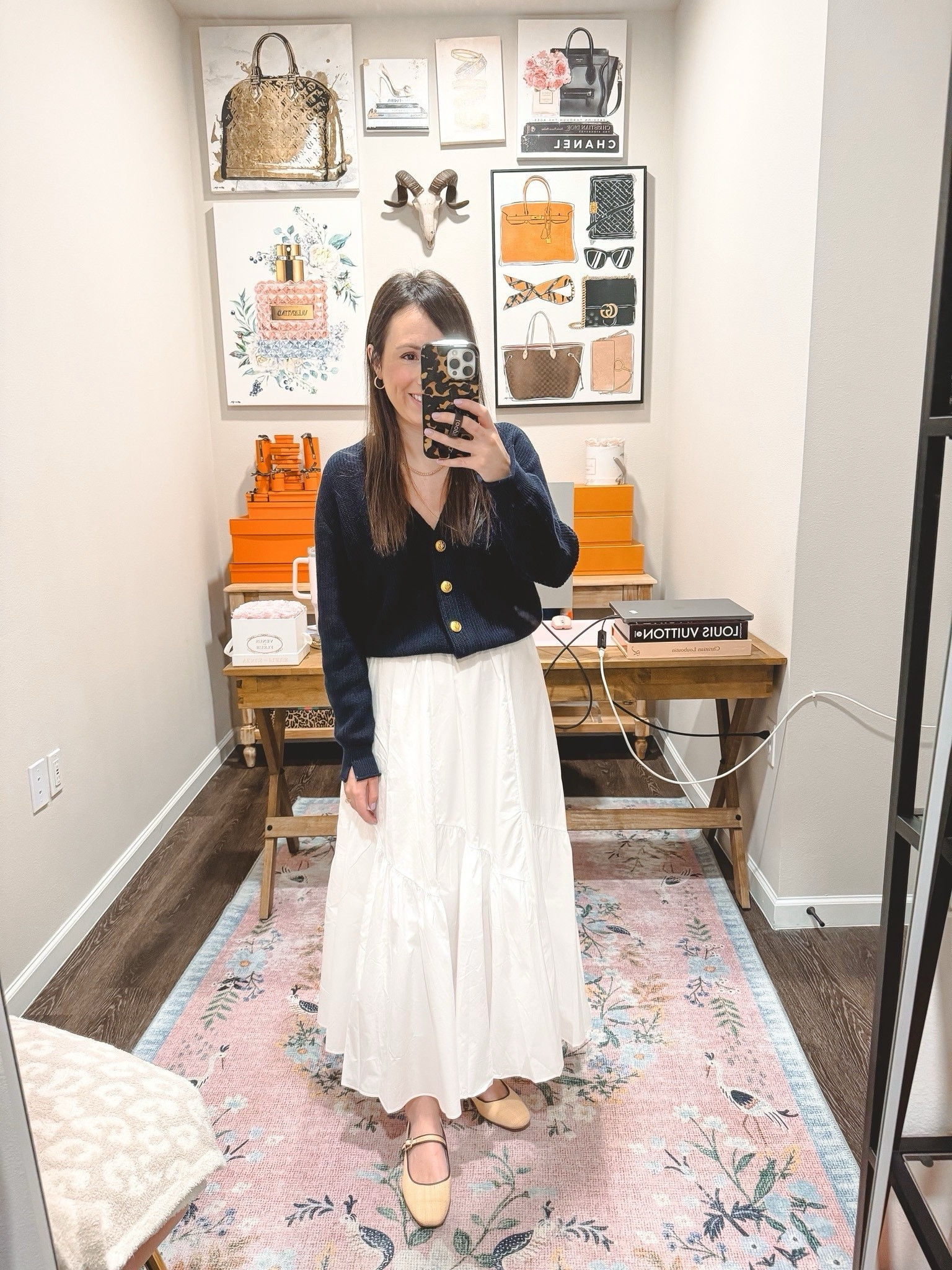 Rag and bone navy cardigan (xs) with red dress boutique white maxi skirt. The best white skirt for spring! I am SO obsessed! Marc fisher raffia ballet flats (use code styledjen20 for 20% off their entire website), Kendra Scott necklace   



#LTKStyleTip #LTKFindsUnder100 #LTKSeasonal