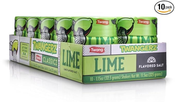Twangerz Lime Seasoning Salt Snack Topping, 1.15-Ounce Shaker (Pack of 10) | Amazon (US)