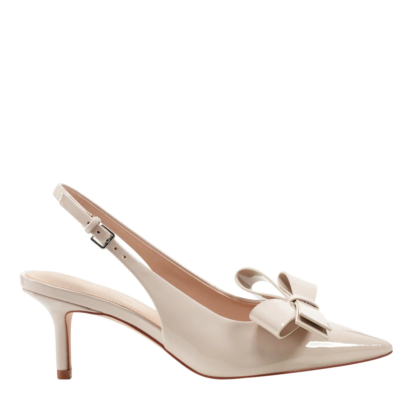 Women's Allon Bow Slingback Pump - Navy Patent | Marc Fisher Footwear | Marc Fisher