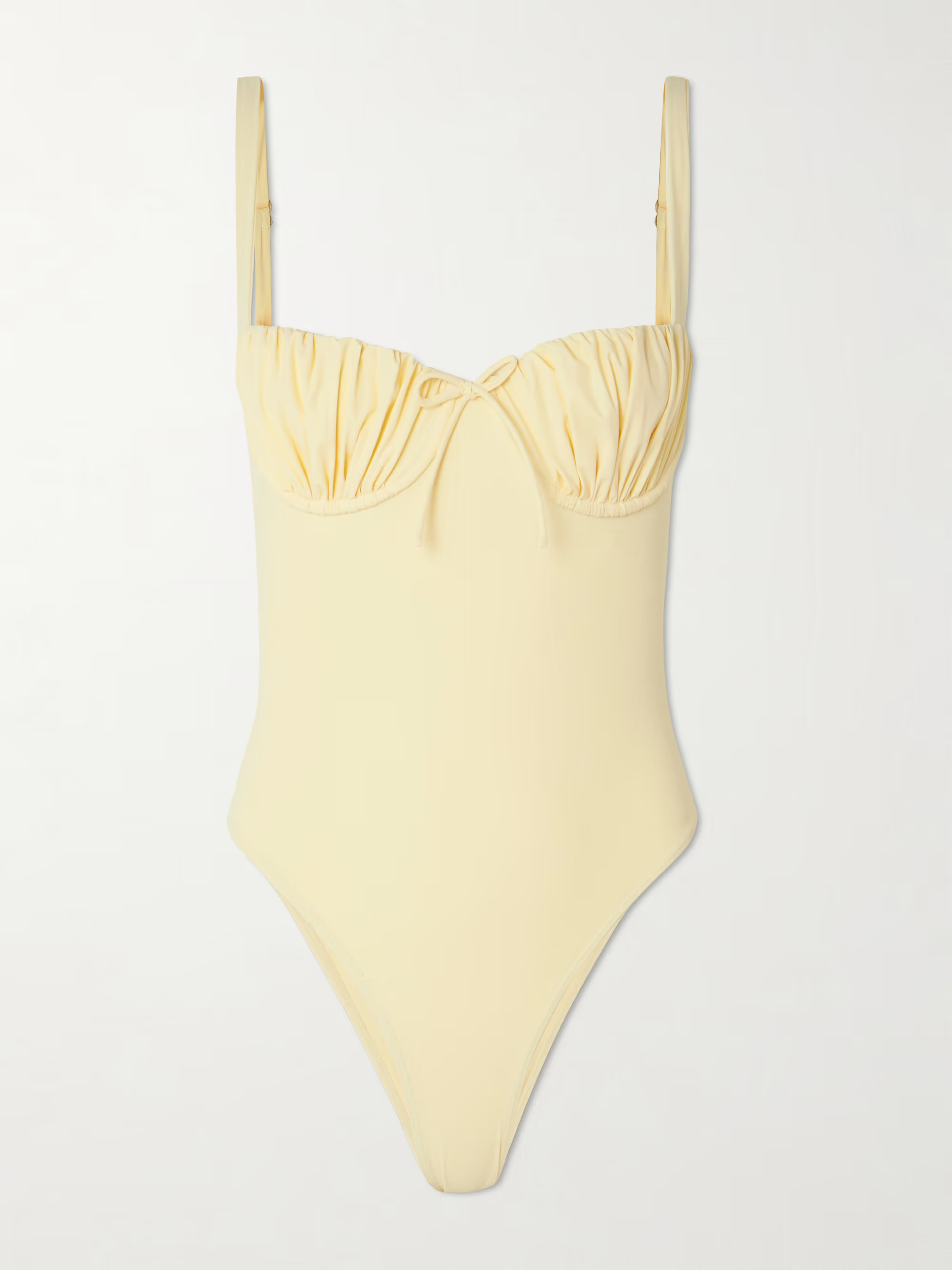 Dinard gathered recycled swimsuit | NET-A-PORTER (US)