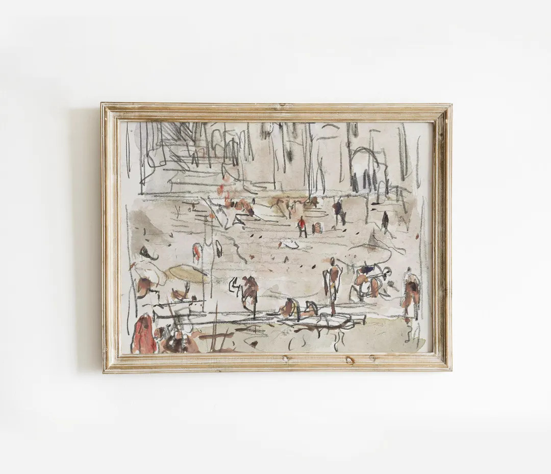 Minimalist Neutral Abstract Wall Art | Downloadable Beige Modern Painting Print for Home Decor | ... | Etsy (US)