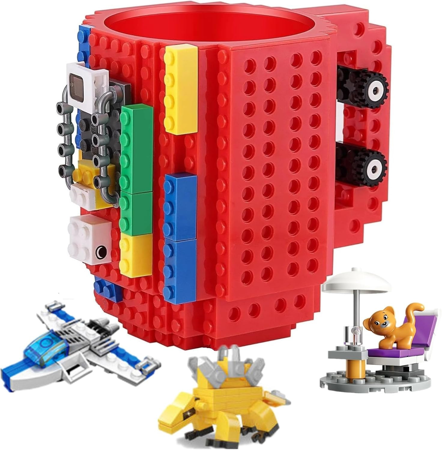 Build on Brick Coffee Mugs,Creative DIY Kids Party Cups with Building Blocks,Fun Novelty Gifts fo... | Amazon (US)