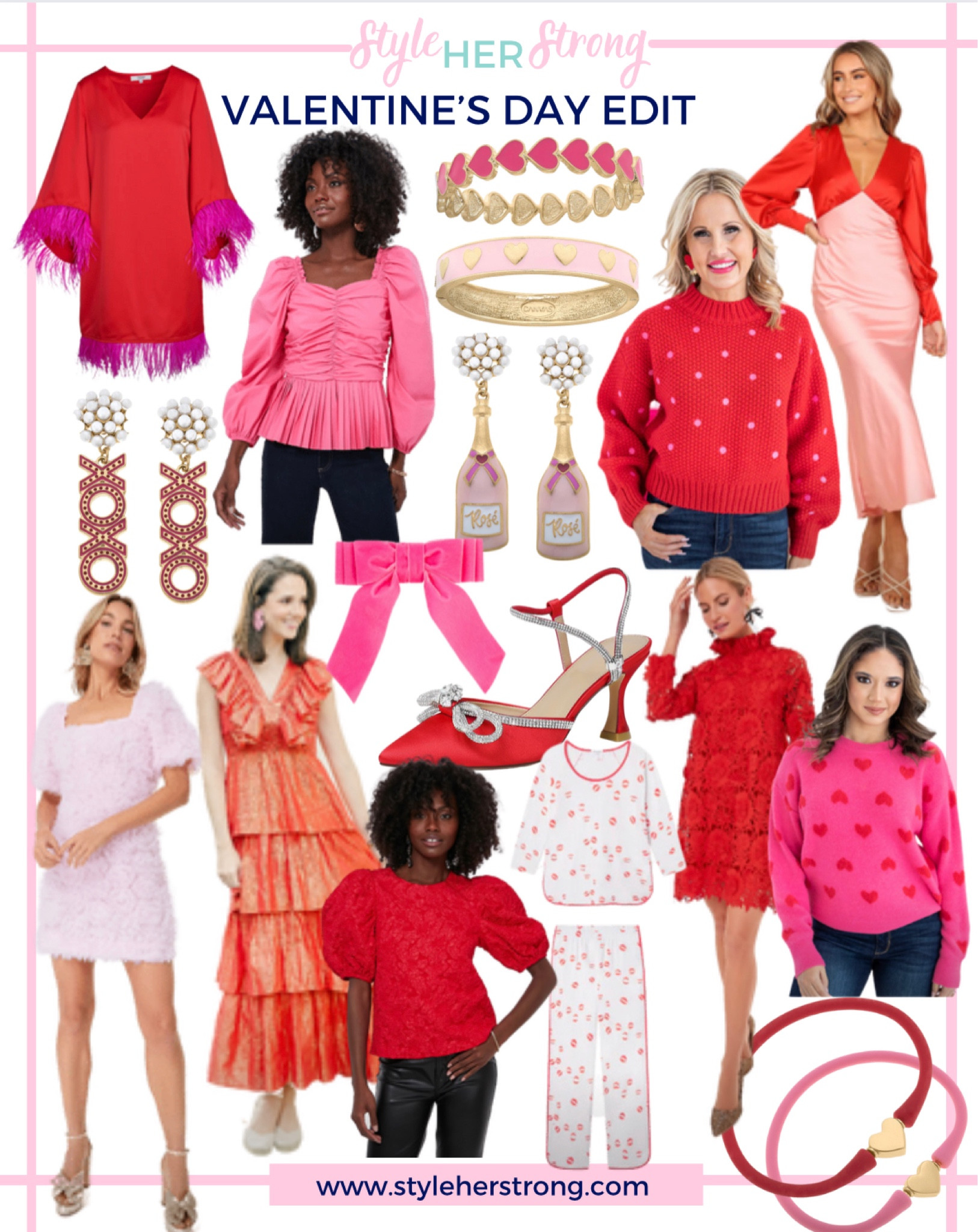 Valentine’s Day edit: date night dresses, smocked top, heart sweaters, canvas style Vday earrings, lace dress, wedding guest dress, Valentine’s Day pajamas 

#LTKFind #LTKGiftGuide #LTKSeasonal