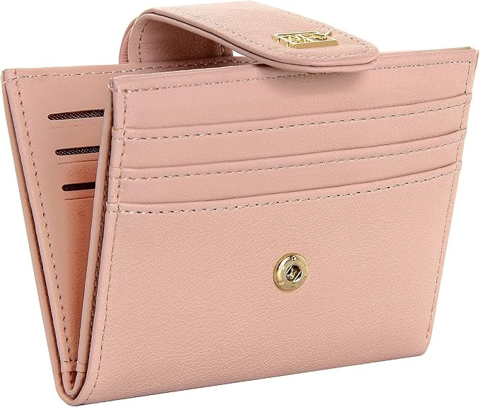 GEEAD Small Wallets for Women Slim Bifold Credit Card Holder Minimalist Zipper Coin Pocket | Amazon (US)