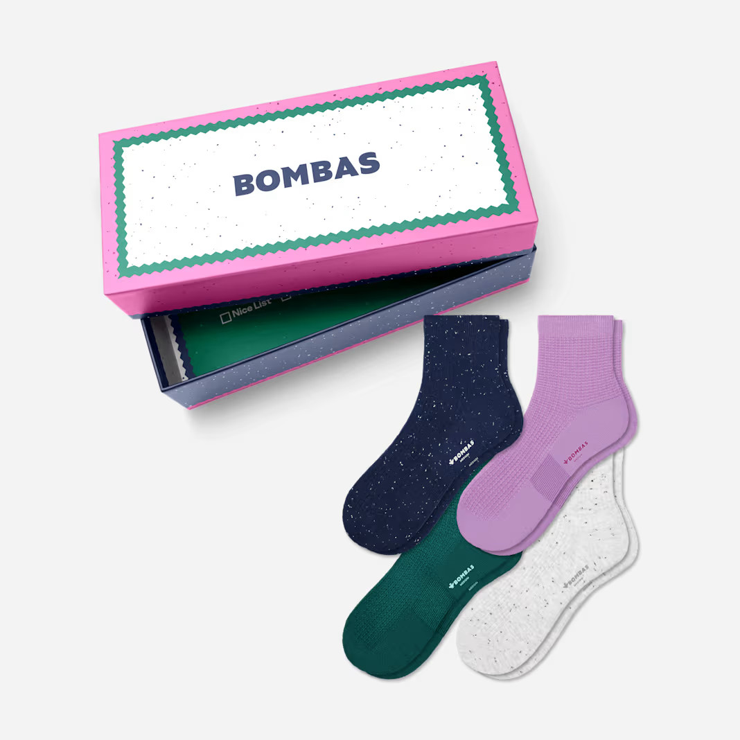 Women's Lightweight Quarter Sock 4-Pack Gift Box | Bombas
