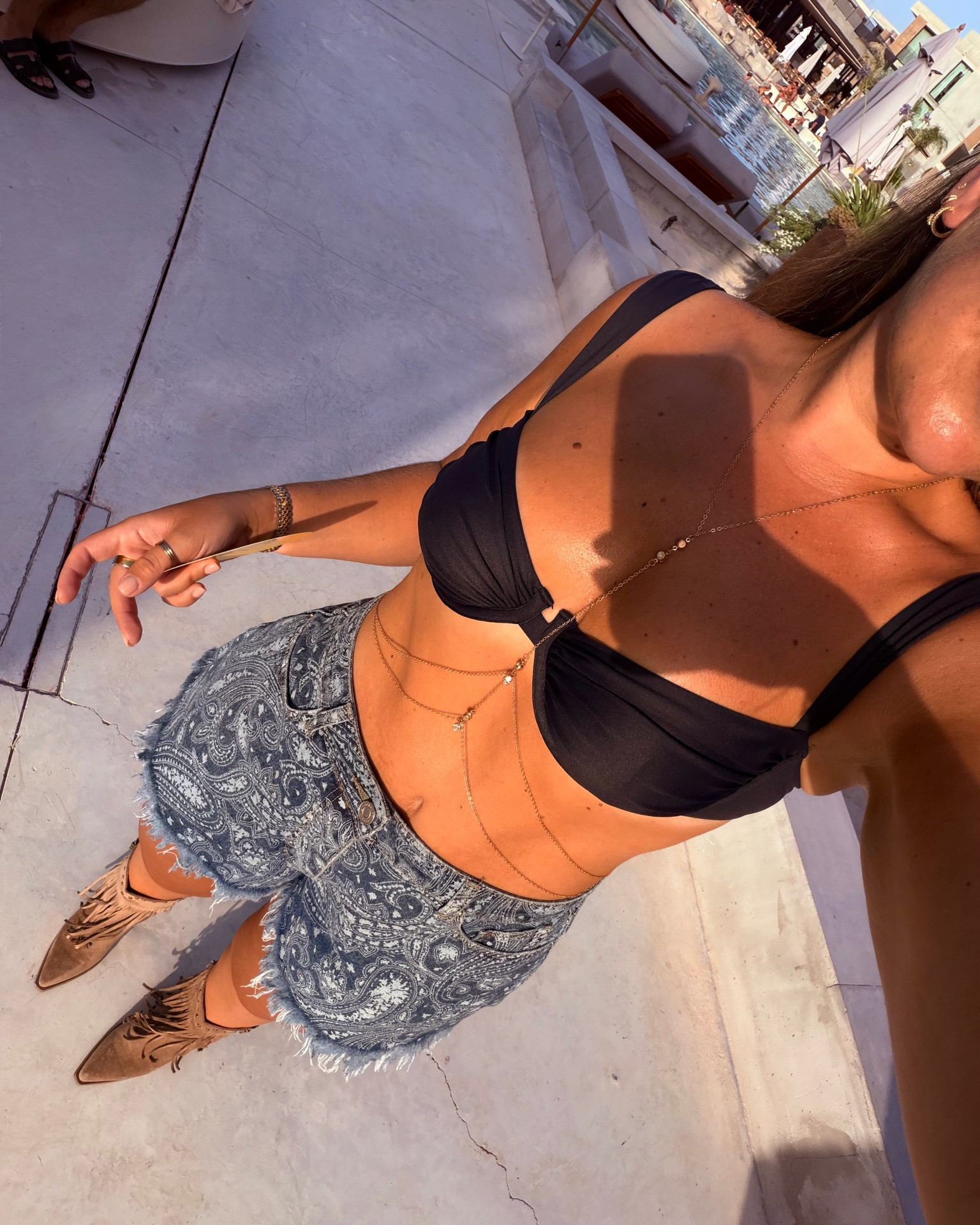 Shorts are Oos, wearing size 10 in the bikini 🫶

#LTKuk #LTKsummer #LTKluxury