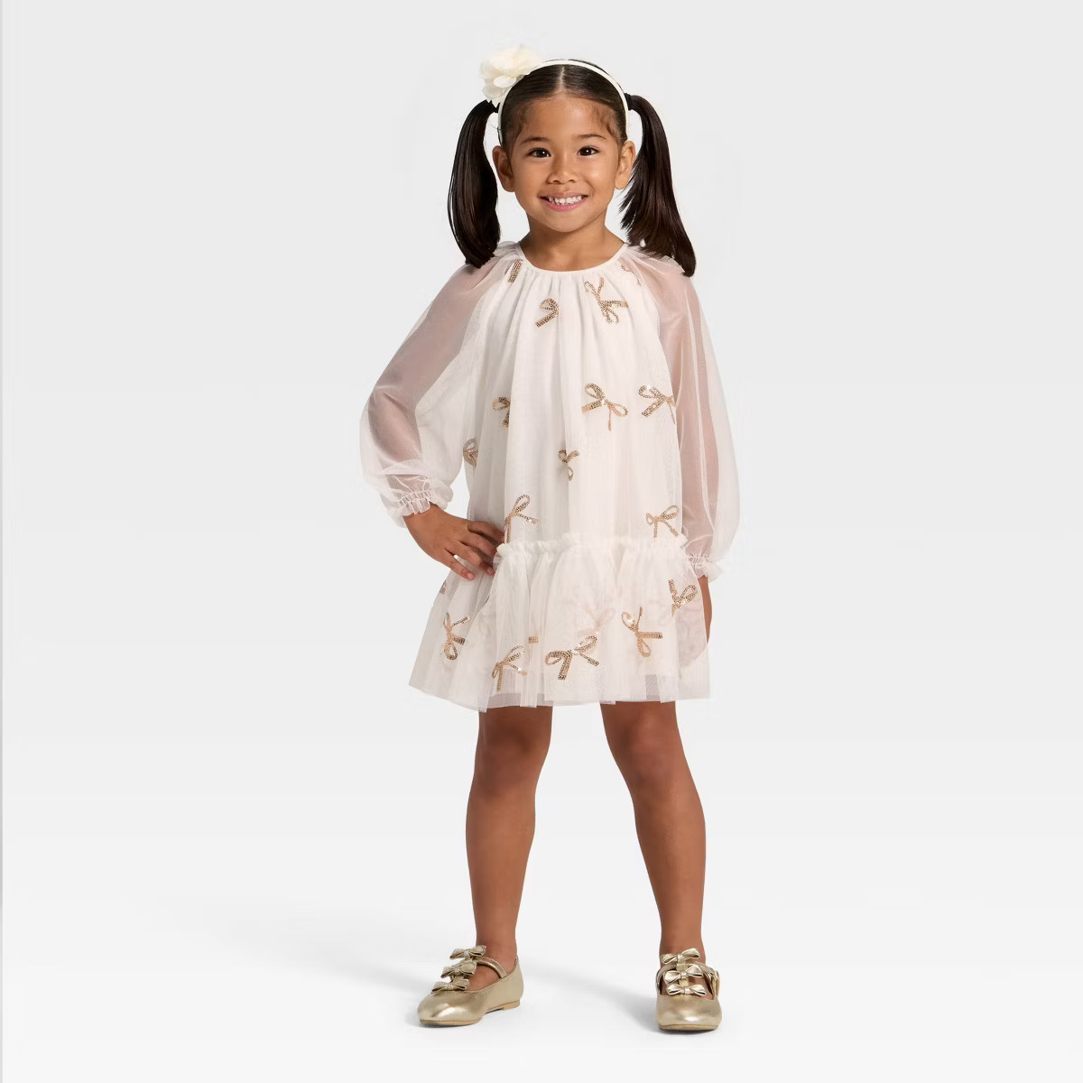 Toddler Girls' Bows Tulle Dress - Cat & Jack™ | Target