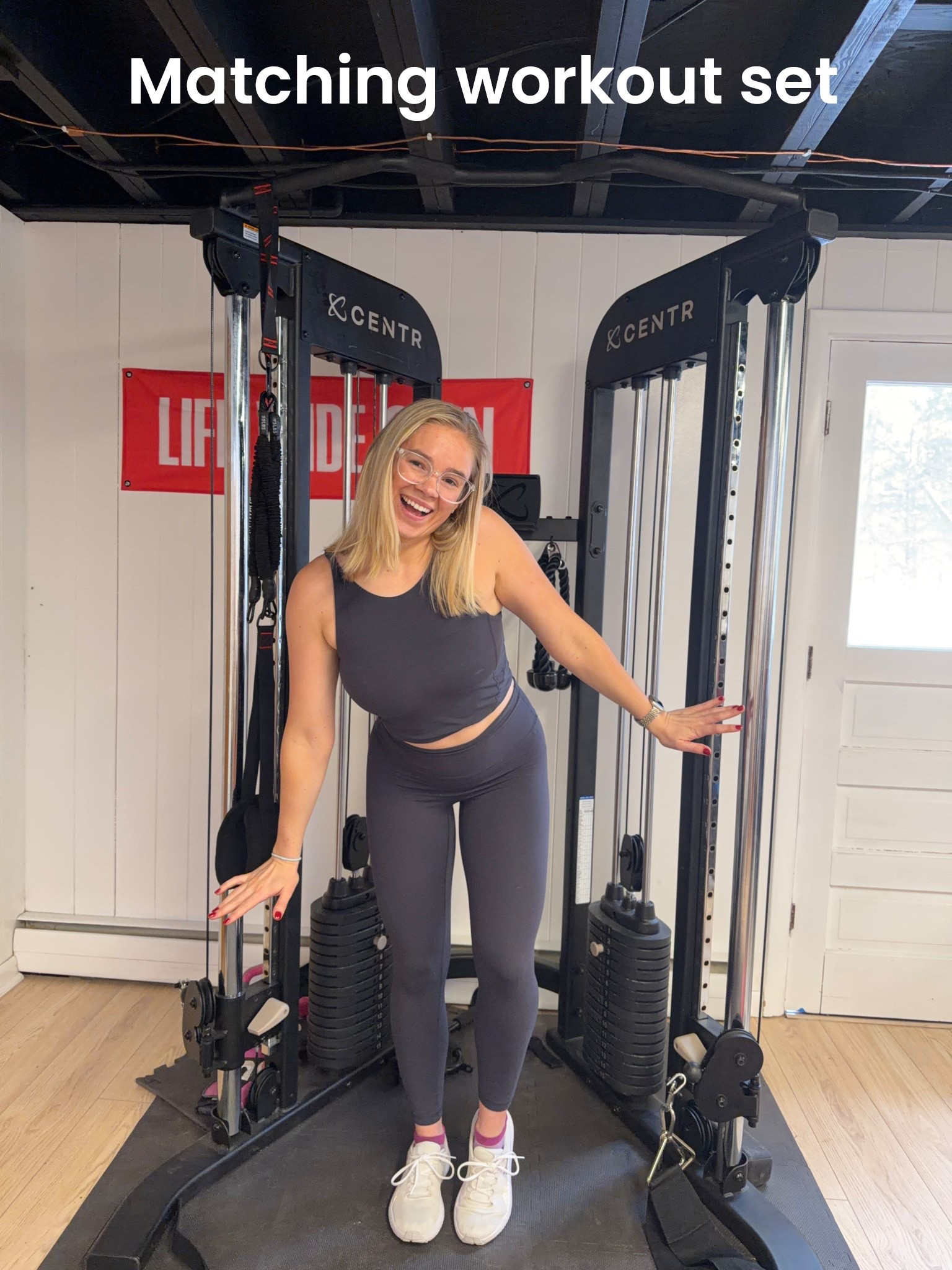 Loving this matching leggings & sports bra workout set! Wearing a size medium in the color Blue Ink! 

Dreamluxe leggings / padded workout bra 

#LTKActive #LTKfitnessgoals