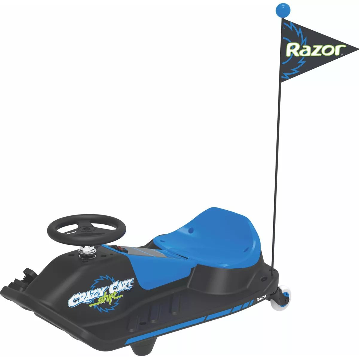 Razor 12V Crazy Cart Shift Electric Drifting Go Kart - Blue/Black | Target