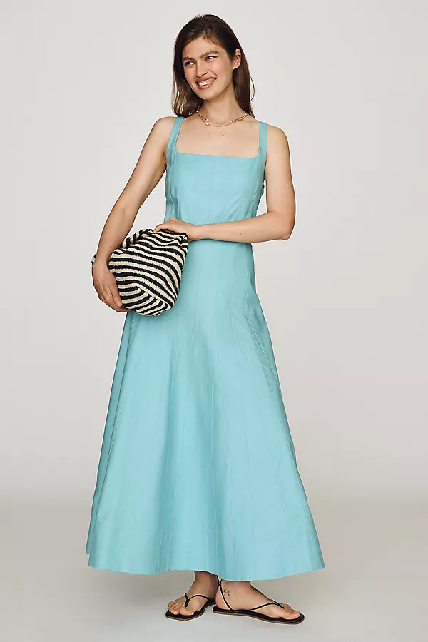 Fernanda Square-Neck Midi Dress | Anthropologie (US)