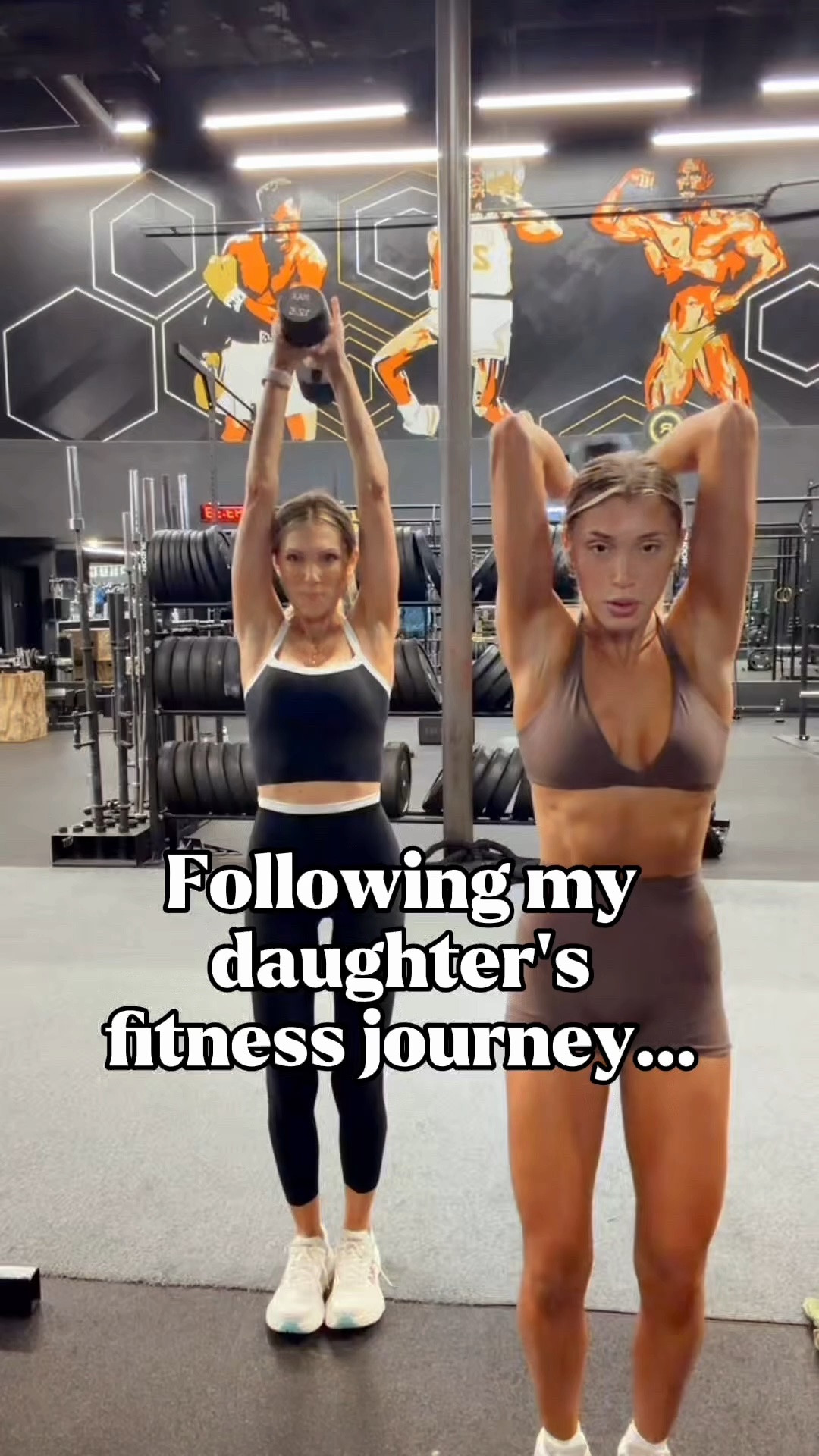 An autoimmune diagnosis was a wakeup call for Grace.. so she cut out gluten, increased her protein, started strength training 4-5 days a week and joined a Bible study. Here's her workout-ish… she kind of rotates and mixes lower body, then upper and then a little of both for a full workout separated by Pilates. 

Diet.. Lots of eggs, cottage cheese, burger bowls, chicken, salads, protein bars. 

LEGS + GLUTES 🍑
• Step-Ups — 30 lb | 3 x 10 each leg
• Sumo Squats — 50 lb | 3 x 10
• Hip Thrusts — 4 x 10
• Weighted Hyperextensions — 25 lb plate | 3 x 10
• Good Mornings — 50 lb bar | 3 x 10
• Hip Abduction Machine — 3 x 10
• Hip Adduction Machine — 3 x 10

ABS
• Leg Raises — 3 x 10
• Ab Crunch Machine — 66 lb | 3 x 10

Ab Circuit — 2 rounds:
• In & Outs w/ 10 lb plate — 10
• Weighted Crunches w/ 10 lb plate — 10
• Toe Taps w/ 10 lb plate — 10

QUICK ARM CIRCUIT 💪 — 3 rounds
• Shoulder Press — 10
• Bicep Curls — 10
• Tricep Extensions — 10

CARDIO FINISHER
• StairMaster — 10 min or Tread 20

UPPER BODY + BACK 💪
• Lat Pulldowns — 70 lb | 3 x 10
• Seated Rows — 60 lb | 3 x 10
• Tricep Extensions — 25 lb | 3 x 10
• Face Pulls — 25 lb | 3 x 10
• Standing Lat Pushdowns — 25 lb | 3 x 10
• Push-Ups — 30 total

ABS
• Leg Raises — 3 x 10
• Ab Crunch Machine — 66 lb | 3 x 10

Ab Circuit — 2 rounds:
• In & Outs w/ 10 lb plate — 10
• Weighted Crunches w/ 10 lb plate — 10
• Toe Taps w/ 10 lb plate — 10

QUICK ARM CIRCUIT 💪 — 3 rounds
• Bicep Curls — 10
• Dumbbell Rows — 10 each arm
• Overhead Tricep Extensions — 10

CARDIO FINISHER
• StairMaster — 10 min