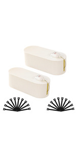 FABROK 2 Pack Cable Management Box with 20 Cable Ties, Large Cable Organizer Box for Power Strips... | Amazon (US)