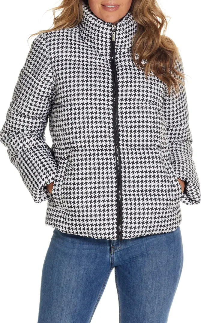 Houndstooth Puffer Jacket | Nordstrom