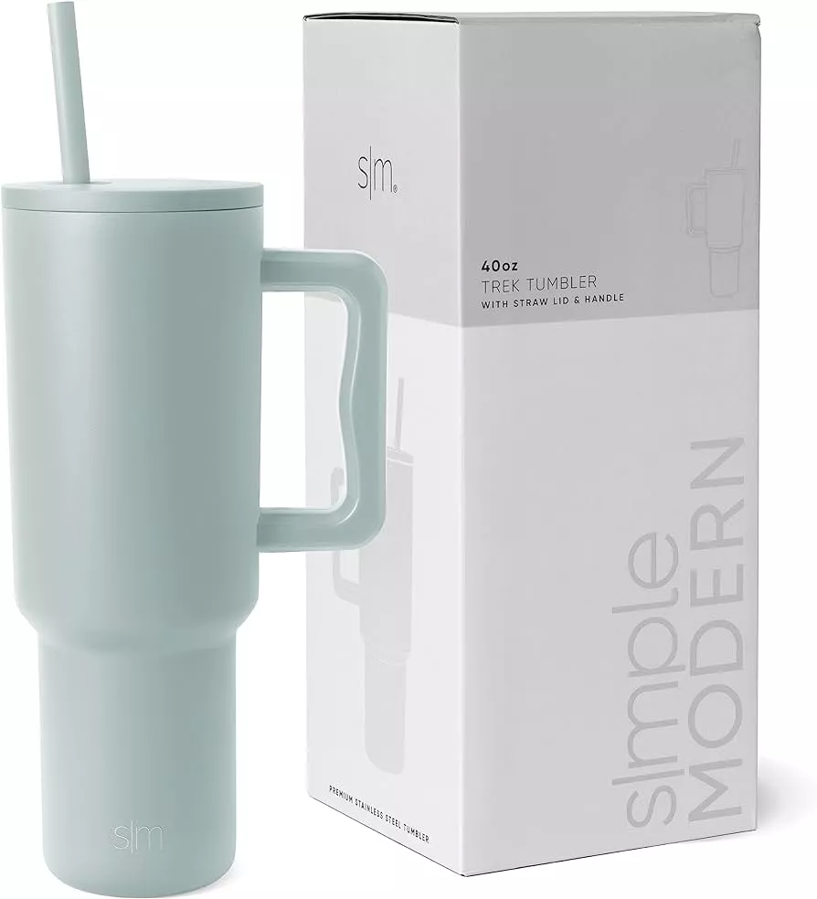  Simple Modern Insulated Tumbler with Lid and Straw, Iced  Coffee Cup Reusable Stainless Steel Water Bottle Travel Mug, Spring Break  Gifts For Her & Him, Classic Collection