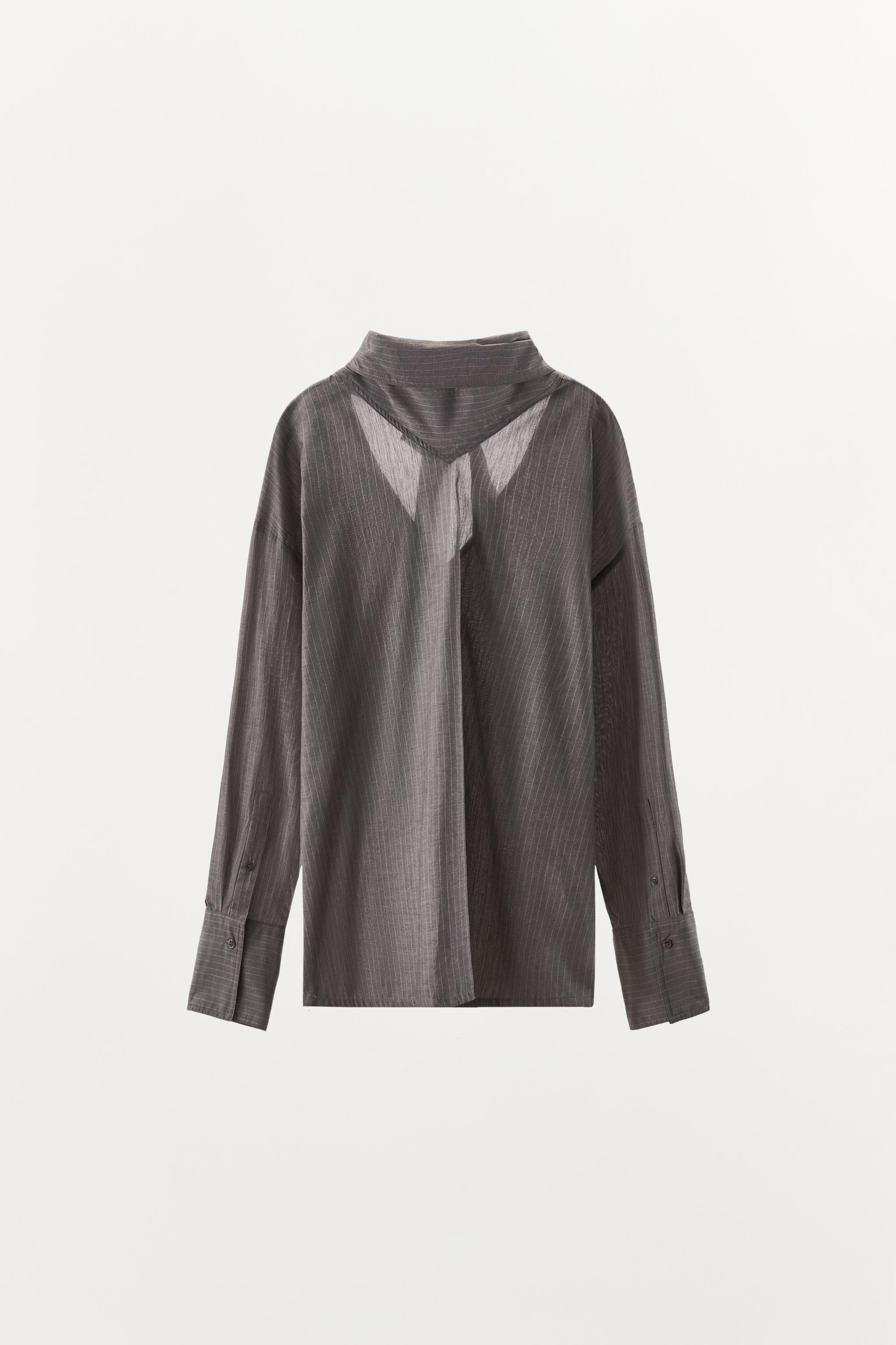 CHEMISE À RAYURES AVEC NŒUD | Zara FR