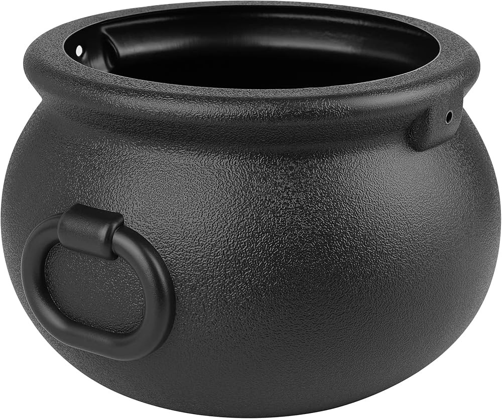Glocamping 11" and 7.4” Package Large Easter Day And Halloween Black Plastic Witch Cauldron Ket... | Amazon (US)