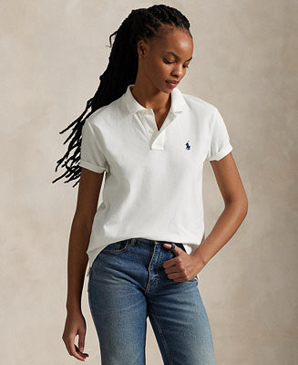 Women's Classic-Fit Mesh Polo Shirt | Macy's