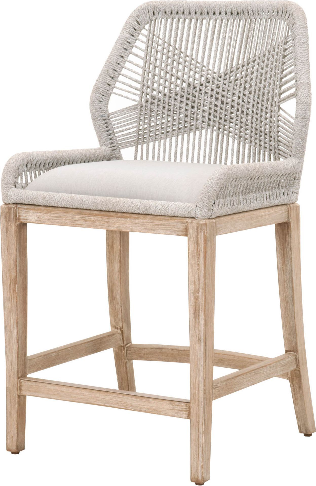 Loom Wicker Natural Gray Counter Stool | 1stopbedrooms