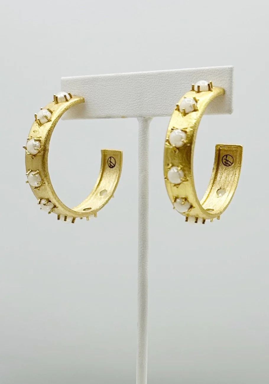 The Juliana Hoop Pearl Agate | Mary K Kendig