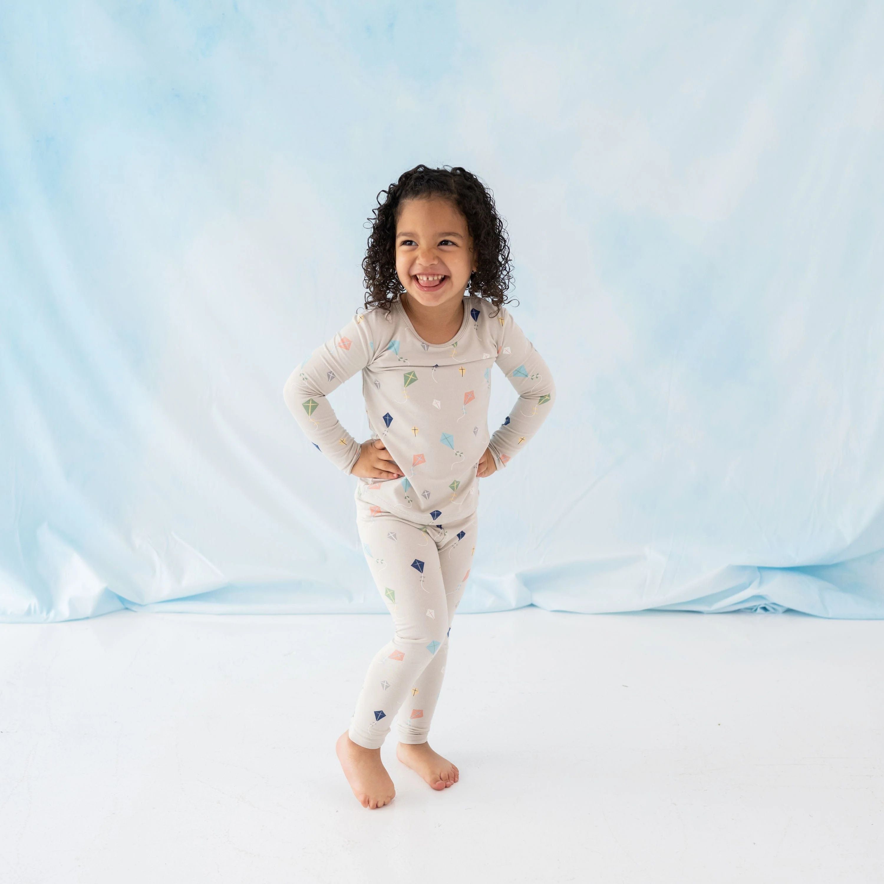 Long Sleeve Pajamas in Kite | Kyte BABY