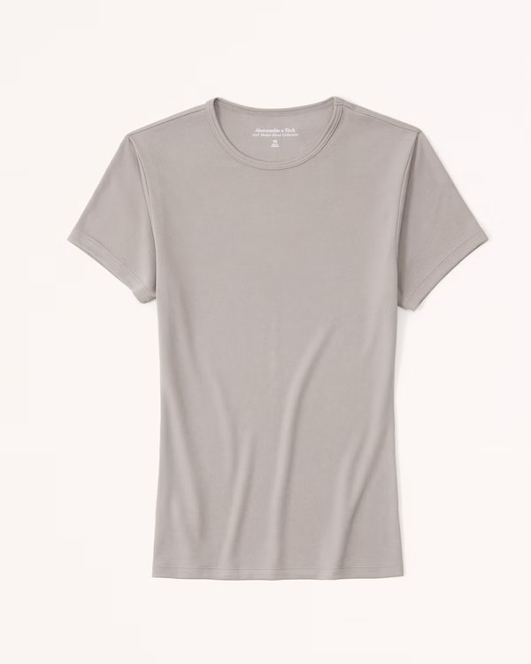 Sandwash Rib Tuckable Baby Tee | Abercrombie & Fitch (US)