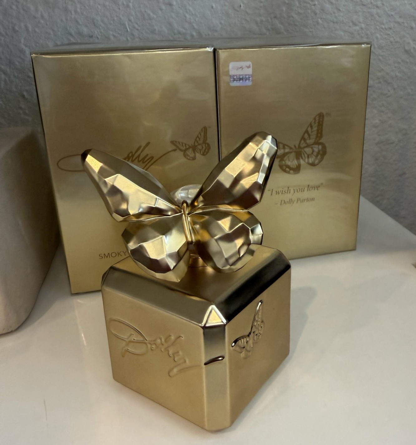 Dolly Parton perfume!

Cute bottle with a gold butterfly and even better smell! 🦋✨🤍

#LTKBeauty #LTKdayinmylife #LTKgrwm